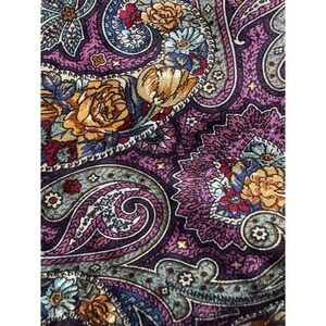 Zylos George Machado Mens Purple Paisley Floral 100% Italian Silk Necktie
